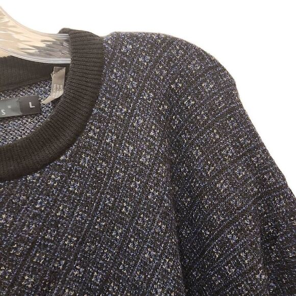 Time Pieces Men's Navy Blue Long Sleeve Crew Neck Pullover Sweater Size Large Wo - Picture 8 of 11